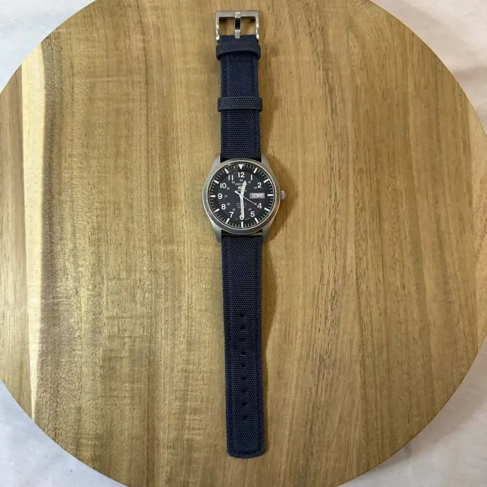 Seiko 5 Sports Automatic Watch 7S36-03J0 Blue Canvas Strap
